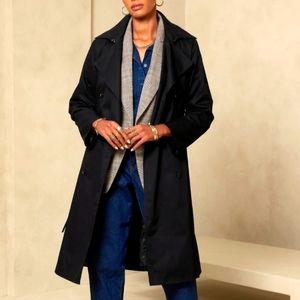 Banana Republic Giovana Twill Trench, NWT, Medium